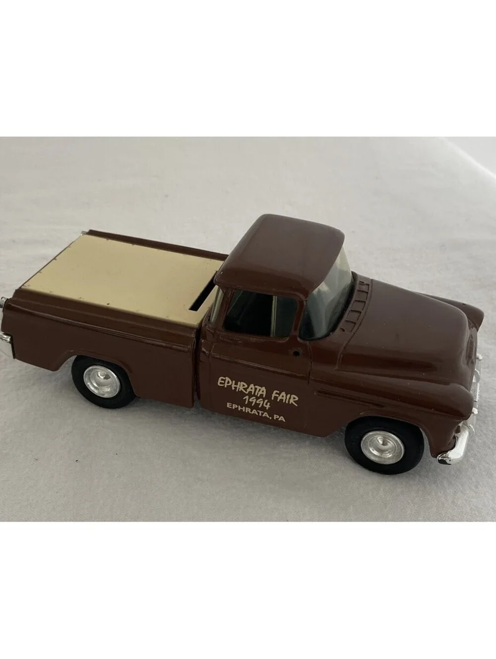 1955 Chevy Camo Pickup Truck Diecast  Bank Ephrata Fair 1994 Heavy & Solid Metal
